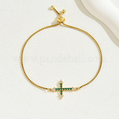 Modische Messing-Armbänder mit Zirkonia im europäischen und amerikanischen Stil&nbsp;FS4341-2
