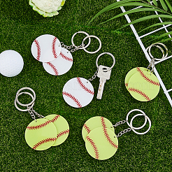 12шт. 2-х цветные акриловые брелки&nbsp;KEYC-HS0001-06