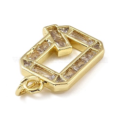 Pendentifs avec zircon cubiques à micro-pavés en laiton&nbsp;KK-V014-01G-17