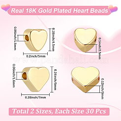 60pcs 2 Arten Messingperlen&nbsp;KK-BBC0024-78