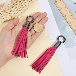 2 pendentif à pompon en imitation cuir&nbsp;AJEW-CL0005-10A