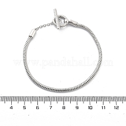 Латунные браслеты-змейки для мужчин и женщин BJEW-G736-05P