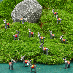 Eselfiguren aus Harz&nbsp;DJEW-WH0009-33