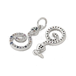 Латунные микро проложить кубического циркония подвески&nbsp;KK-U056-49P