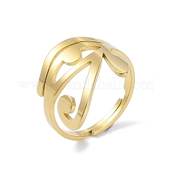 Anillos de dedo ajustables de acero inoxidable Eye of Ra/Re 201&nbsp;RJEW-C074-03G