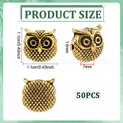 50pcs perles en alliage de style tibétain&nbsp;FIND-PH0036-17AG