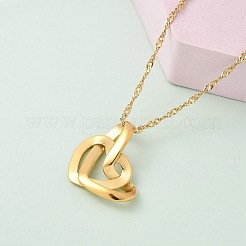 Ожерелья с подвесками из нержавеющей стали 304 для женщин&nbsp;NJEW-U040-02A-G