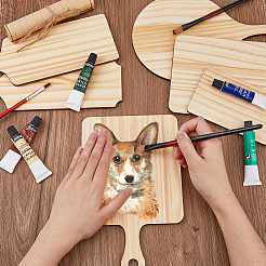 6 шт. 6 стильных деревянных больших подвесок WOOD-FH0002-11