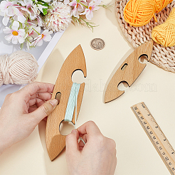 1 ensemble de navettes de métiers à tricoter en bois&nbsp;WOOD-BC0001-38D