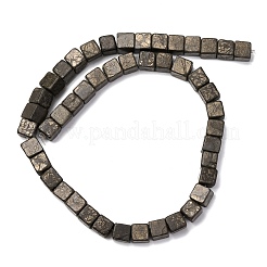 Природного пирита бисер нитей G-B155-C09-8x8mm