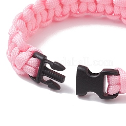 7 плетеный браслет из полиэстера и спандекса с внутренним сердечником для мужчин и женщин&nbsp;BJEW-JB12509-03