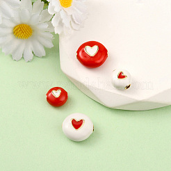 4 шт. 4 стиля латунных эмалевых бусин&nbsp;KK-YW0003-01