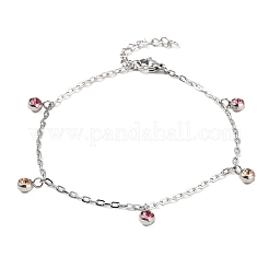 Браслеты из нержавеющей стали 304 со стразами&nbsp;BJEW-Q038-10P