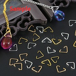 鉄の三角カン  バックル留め金  トップドリルビーズに適合  ウェビング  ストラップバッグ  プラチナ  11x13x1.1mm&nbsp;IFIN-WH0019-01P