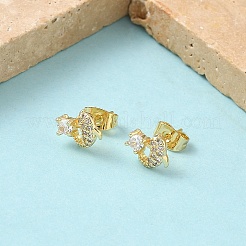 Серьги-гвоздики из циркония EJEW-Z144-26G