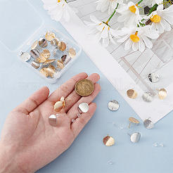 32 шт. 2-х цветные латунные серьги-гвоздики KK-BC0013-99