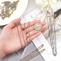 PVD вакуумное покрытие классическая простая 304 нержавеющая сталь мужская женская кабельная цепочка для ожерелья STAS-UN0005-34