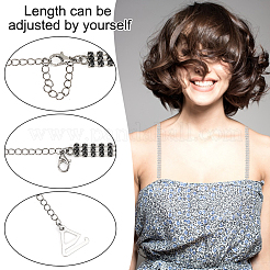 4 пара 4 стилей цепочек со стразами FIND-GO0002-51
