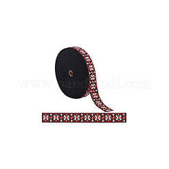 10 ярд вышитый в этническом стиле плоский полиэстеровый резиновый шнур/лента OCOR-BC0005-31