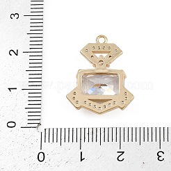 Pendentifs avec zircon cubiques à micro-pavés en laiton&nbsp;KK-S339-05G