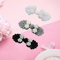 30шт 3 цвета ручной работы китайские лягушки узелки пуговицы наборы&nbsp;AJEW-CY0001-48