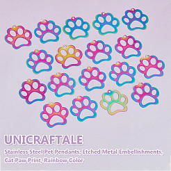 Pendentifs pour animaux de compagnie en acier inoxydable 201 avec placage ionique (IP) 20 pièce&nbsp;STAS-UN0059-90