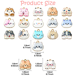 15шт 15 стиля подвески из сплава с эмалью&nbsp;FIND-YW0006-19