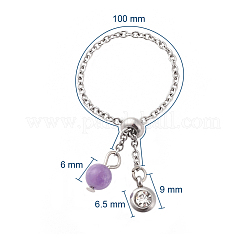 Регулируемые кольца для пальцев из нержавеющей стали 304 RJEW-JR00281