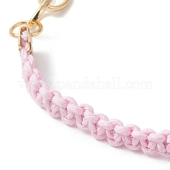 Браслеты с плетеными звеньями из вощеного хлопкового шнура BJEW-JB09963-01