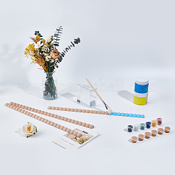 24 tira de borde de cintura tallada en madera para decoración de pared de fondo de sala de estar&nbsp;DIY-WH0622-555D