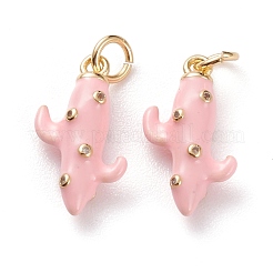 Латунные микропаве прозрачные подвески с фианитом KK-C100-17G