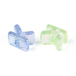 УФ-покрытие прозрачные акриловые европейские бусины OACR-M027-02K