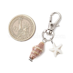 Подвесные украшения из фарфора ручной работы в виде ракушки&nbsp;HJEW-JM03284