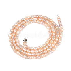 Fili di perle naturali nucleate&nbsp;PEAR-N012-02O-02