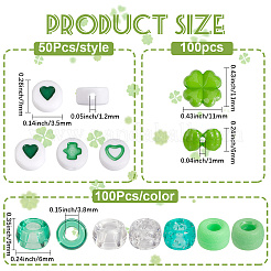 800шт набор акриловых и пластиковых бусин на тему Дня Святого Патрика OACR-SP0001-47