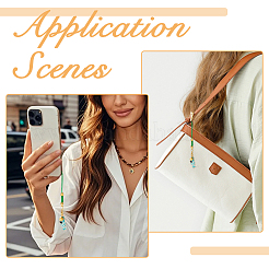 8 шт. 4-цветные эмалевые ремешки для мобильных телефонов&nbsp;HJEW-DC00098