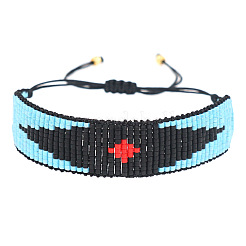 Готические браслеты из плетеных стеклянных бусин для женщин&nbsp;KY2534