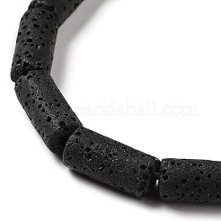Fili di perle di roccia lavica naturale&nbsp;G-L586-E02-10