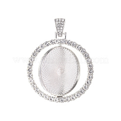 Сеттинги для кулона(кабошонов)&nbsp;Y-PALLOY-S107-005P-RS