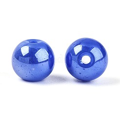 Fili di perline di vetro rotonde galvanizzate&nbsp;EGLA-T029-07D