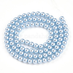 Выпечка из окрашенного перламутрового стекла жемчужные бусинки&nbsp;HY-N002-4mm-A05