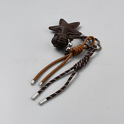 Anhängerdekoration aus Kunstleder und Legierung&nbsp;KEYC-SZC0008-03B