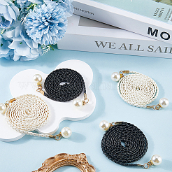 Плетеные ремни из искусственной кожи с искусственным жемчугом&nbsp;AJEW-CP0008-67C