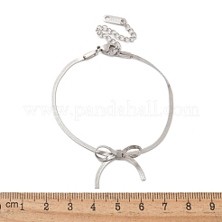 Браслеты из нержавеющей стали 304 с цепочками-елочками&nbsp;BJEW-C084-01P