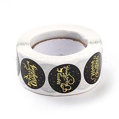 Рождественские тематические плоские круглые наклейки в рулоне&nbsp;LS-DIY-B045-13