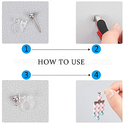 100 шт. 5 стиля пластиковых клипс для сережек KY-AR0001-30