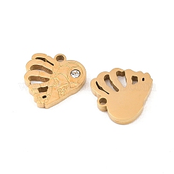 Подвески из нержавеющей стали 304 со стразами&nbsp;STAS-Z188-02G