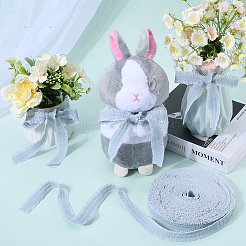 20 ярд нейлоновой эластичной кружевной отделки с оборками&nbsp;EW-WH0018-02C