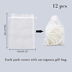 Пластиковые эластичные браслеты с имитацией жемчуга&nbsp;FIND-NB0001-22