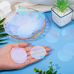 150 шт. радужные переливающиеся звенья из ПВХ с пайетками/блестками FIND-TA0008-10F